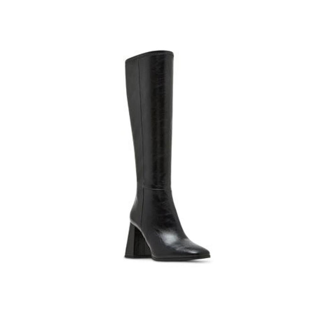 Steve Madden Women's Black Knee High Boots Block Heel Square Toe Size 12m